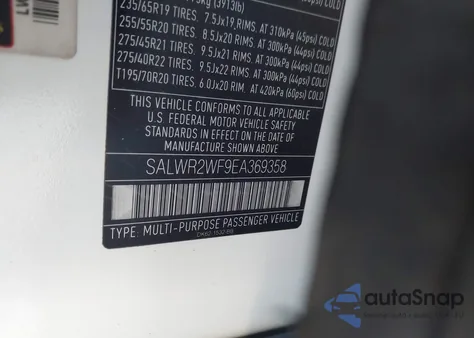 2014 Land Rover Range Rover Sport 3.0L V6 Supercharged Hse from USA, damaged, VIN SALWR2WF9EA369358